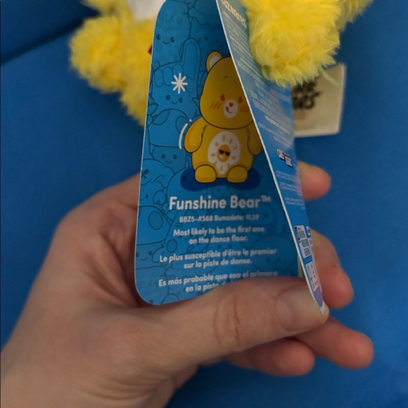 BumBumz CareBears Funshine Bear Rated 3+ Years Old Beans In The Toy NWTS - Picture 5 of 11